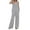 Light Gray, variant on WENWU Women 2 Piece Outfits Boho Casual Solid Color Vest Sleeveless Top Loose Wide Leg Pants Trousers Two Piece Set Suit Mint Suit for Women Wedding Pant Suits for Bride