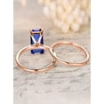 thumbnail image 2 of 1.50 carat Blue Sapphire and diamond Halo Bridal Set in 10k Rose Gold: On Sale, 2 of 2