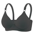 thumbnail image 4 of MDUKONU Bras for Older Women Front Closure Convenient Everyday Bras Mid Buttons Comfortable No Underwire Gathering Bras Size: 36 Black, 4 of 4