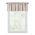 thumbnail image 1 of Volkmi 30CM Buffalo Check Rod Pocket Window Valance Home Decor Window Treatments (Pale Yellow), 1 of 8