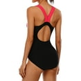 thumbnail image 3 of Sociala Women's Halter Print One Piece Swimsuit Unitard Athletic Swimwear, 3 of 6