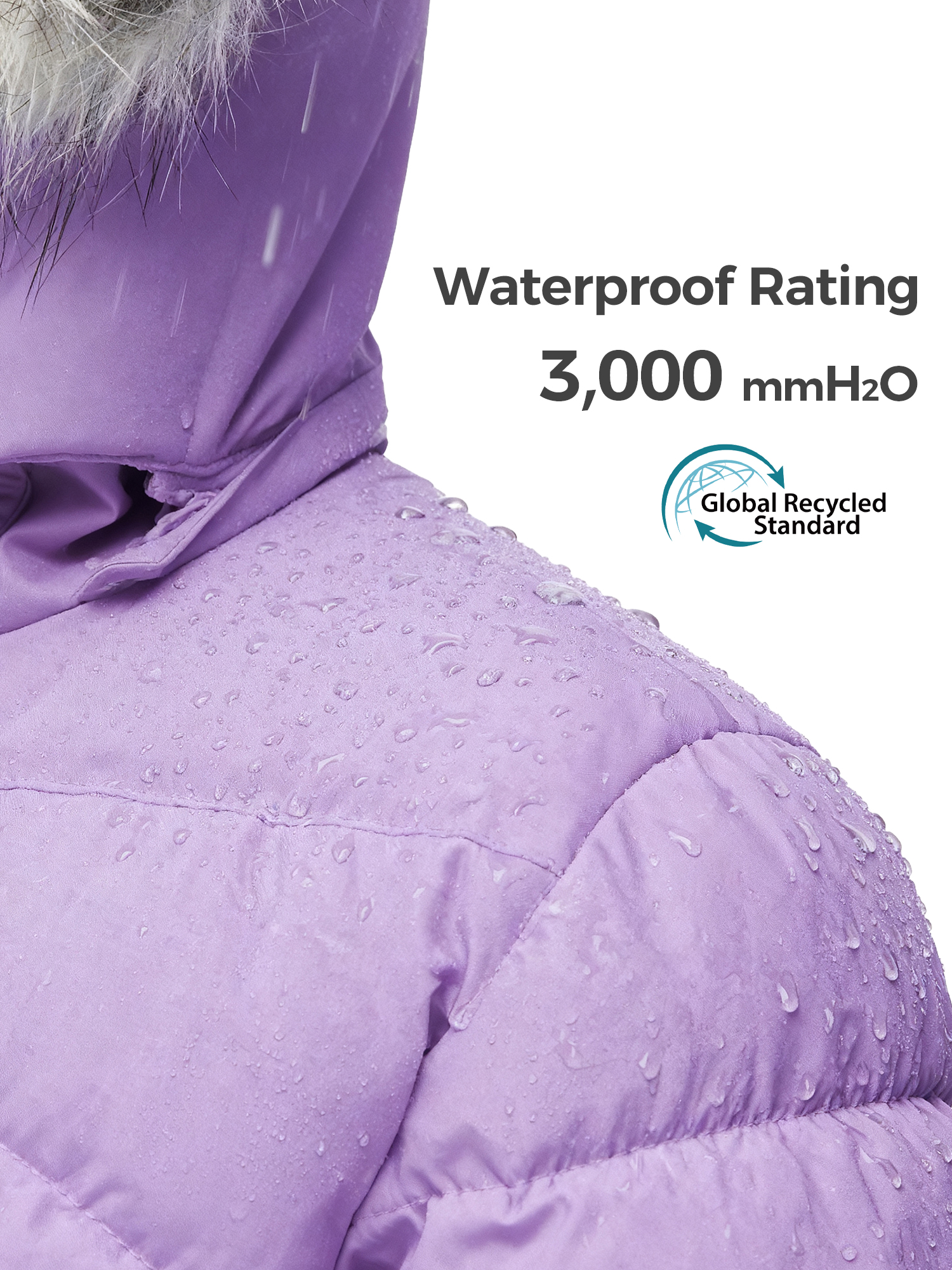Wantdo Girls' Waterproof Puffer Coat with Removable Hood photo 7