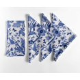 thumbnail image 1 of Vargottam Designer Blue Cotton Canvas Napkins - Set of 12, 20-Inch, Leaves Print, Durable & Absorbent Cloth Napkins for Dining, Parties, and Home Decor - Machine Washable, 1 of 7