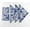 Blue & White, variant on Vargottam Designer Blue Cotton Canvas Napkins - Set of 12, 20-Inch, Leaves Print, Durable & Absorbent Cloth Napkins for Dining, Parties, and Home Decor - Machine Washable