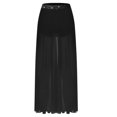 thumbnail image 3 of Sholeno Women Sheer Chiffon Long Dance Skirt for Belly Ballet Dancing Performance Maxi Skirt Black XXL, 3 of 4