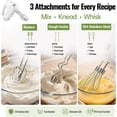 thumbnail image 6 of 7-Speed Electric Hand Mixer,5 Large Mixing Bowls Set,Handheld Mixers with Whisks Beater,Stainless Steel Metal Nesting Bowl Measuring Cups Spoons Kitchen Cake Blender for Prep Baking Supplies, 6 of 11