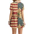 thumbnail image 4 of Cagogo Plus Size Red White and Blue 4th of July Patriotic Dresses for Women Under $10 Summer American Flag Petite Dresses Short Sleeve Trendy Outfits Formal Dresses, 4 of 6