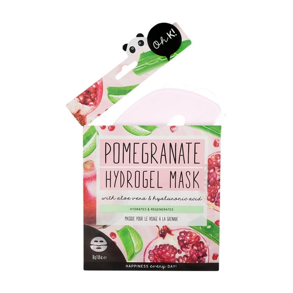 Oh K! Hydrogel Sheet Mask, Face Sheet Mask, Pomegranate, 1 pc
