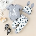Baby Girl Outfits Clearance Boys Girls Short Sleeve Easter Rabbit