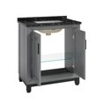 thumbnail image 5 of 30" Freestanding Vanity with Marble Top and Storage Cabinet - Gray, 5 of 9