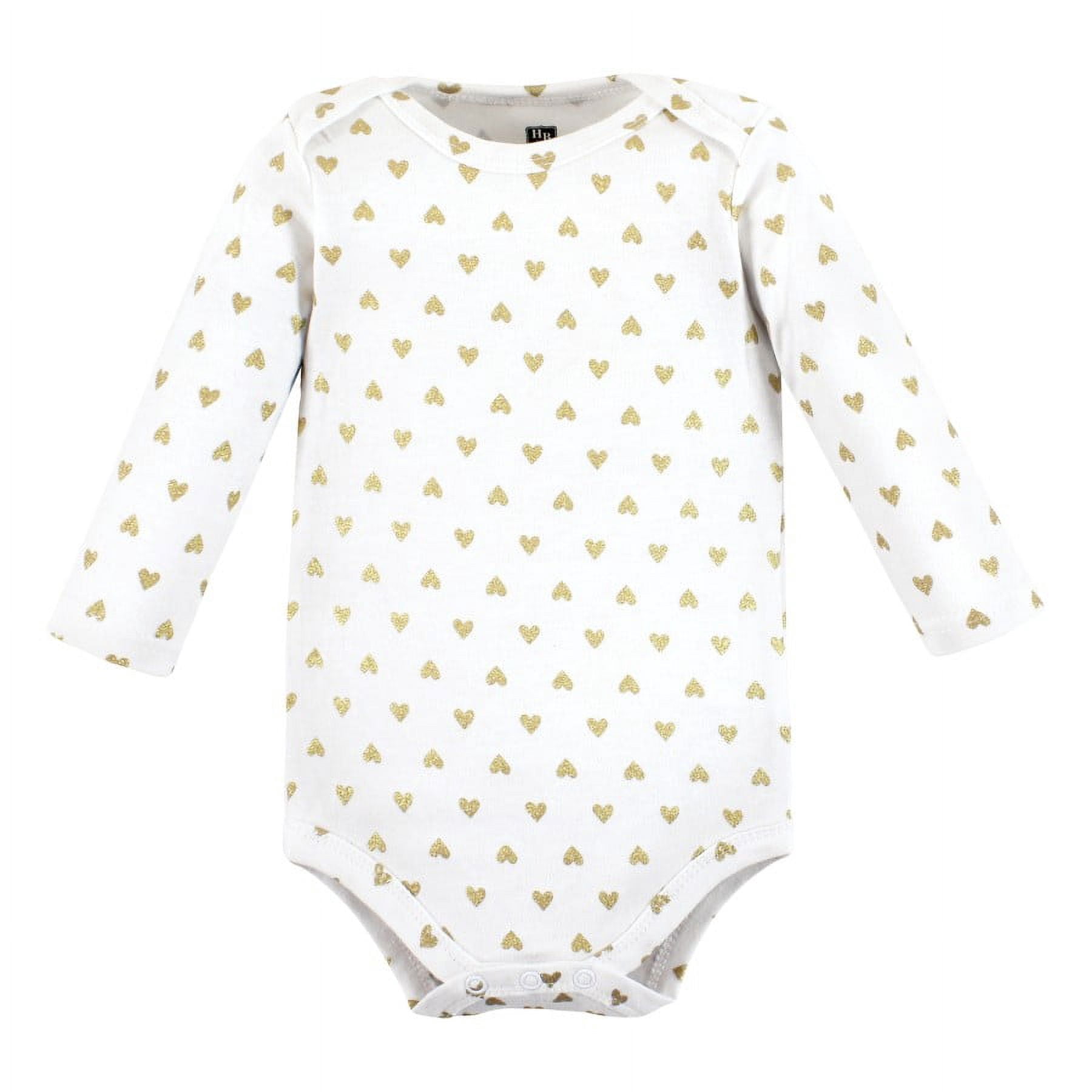Hudson Baby Cotton Long-Sleeve Bodysuits, 5-Pack, Newborn- 24 Months