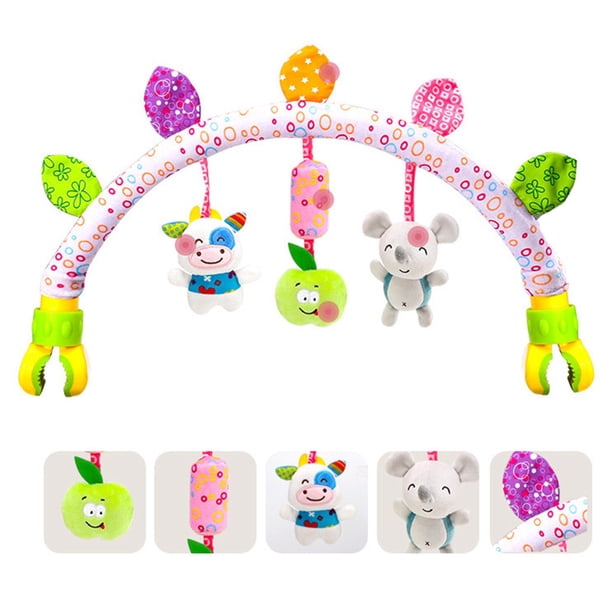 Play Arch Lovely Animmal Toy Sonajero Colgante Suave Accesorio para cuna Juguetes colgantes para barra de actividades Cuna Cochecito CUTICAT Juguetes colgantes