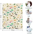 thumbnail image 4 of Colorful Realistic Dinosaurs Plants Pattern Blanket,Comfortable Soft Flannel Throw Blanket,All Season,Warm Lightweight Blankets for Sofa Bed Couch Living Room Chair,30"x40", 4 of 4