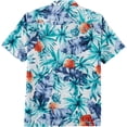 thumbnail image 2 of Van Heusen Air Mens Bright White Hawaiian Short Sleeve Button-Up Shirt L16-16.5, 2 of 2