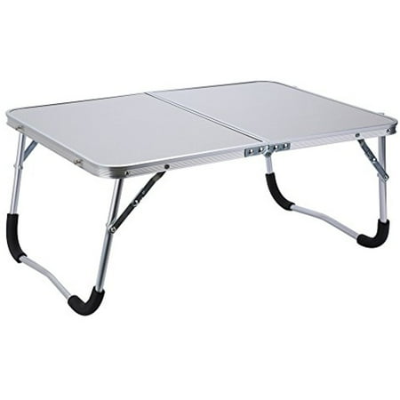 Slim Table Walmart Portable Laptop Desk,Aluminum Outdoor Travel Picnic Camping Folding Table Computer Desk Stand PC Notebook Bed Sofa Tray,White ()