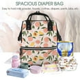thumbnail image 4 of Kdxio Baby Diaper Backpack,Multi-Function Travel Backpack Nappy Bags,Nursing Bag, Fashion Mummy,Roomy Waterproof for Baby Care(Peach With Leaves1), 4 of 5