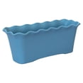 thumbnail image 2 of Blue Scalloped Edge Planter, Decorative Wavy Plastic Planter Rectangular Growing Vessel for Vegetable Herb Flower, Suitable for Balcony Windowsill Yard Patio Outdoor, 2 of 9