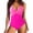 Watermelon Red, variant on NMMUED Women's One Piece Swimsuits Tummy Control Ruched Push Up Bathing Suit Tie Back Slimming Swimwear Dark Green L