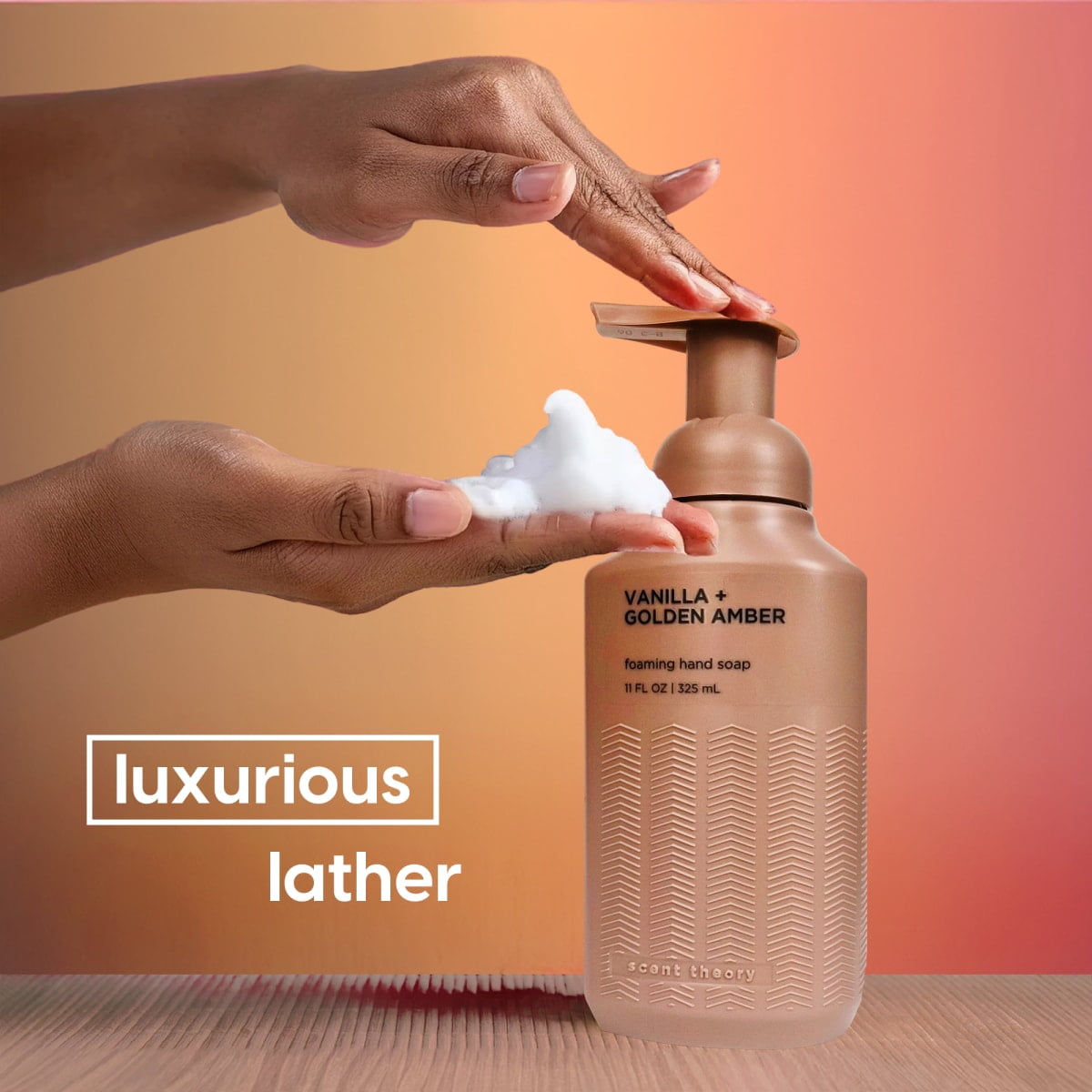 Scent Theory Foaming Hand Soap, Vanilla + Golden Amber, 11 fl oz
