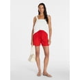 thumbnail image 3 of Time and Tru Women's Linen Blend Shorts, Sizes XS-XXXL, 3 of 6