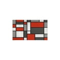 thumbnail image 2 of 2 Piece Red Grey Geometric` Rug Kitchen Rug Set, Decor Kitchen Rugs, Absorbent Non-Slip Washable Floor Mats, Home Indoor Runner Rugs 17"x47"+17"x30", 2 of 7