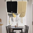 thumbnail image 3 of Beige Balloon Curtains 63 Inch Length for Living Room/Bedroom, Modern Abstract Art Farmhouse Striped Rod Pocket Privacy Door Curtains Decorative Tie Up Shade for Window 52"x63", 3 of 8
