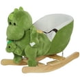 thumbnail image 2 of Kids Bike Qaba Baby Rocking Horse, Toddler Plush Dinosaur Animal Rocker with Seat Belt, 32 Songs, Hand Puppet, Kids Riding Horse Rocking Chair for 18-36 Months, Green,Boys Bike, 2 of 10