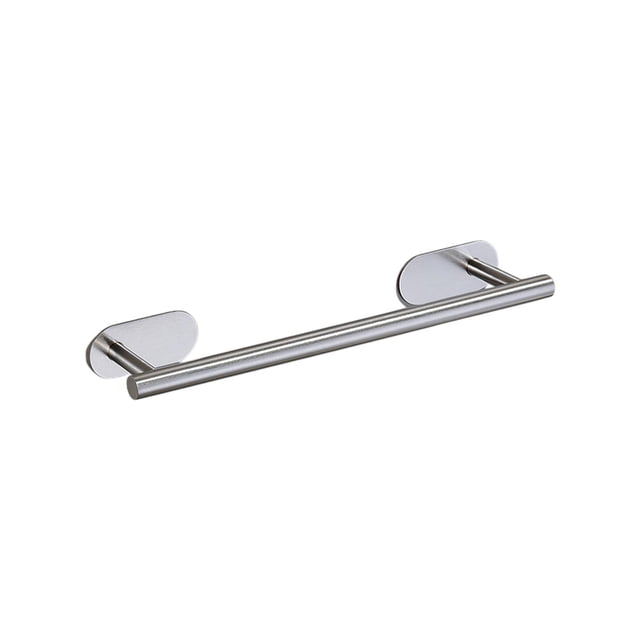 Silver Stainless Steel Towel Bar No Drill Bathroom Towel Rack Modern Concise Towel Storage Rack Stainless Steel Material Silver Color 15.75X3.15X1.77 Inches Tool Free Installation Strong A