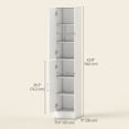 thumbnail image 3 of kleankin Armoire de Rangement Haute avec Miroir pour Petits Espaces Blanc, 3 of 10