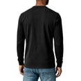 thumbnail image 7 of Henley Shirts for Men Long Sleeve 3 Button Solid Color Pullover Top Casual Soft Lightweight Fall Basic Tee Black XXL, 7 of 7