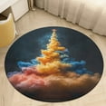 thumbnail image 4 of Nuclear Mushroom Cloud Washable Round Rug -Circle Area Rugs for Nursery Bedroom, Vintage Non Slip Non Shedding Low Pile Carpet for Living Room Coffee Table Entryway, 4 of 6