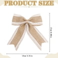 thumbnail image 2 of 1 Pcs Burlap Lace Bows,Rustic Burlap Bows for Christmas Tree Decorations,5.51X6.69 inch Christmas Bows Knot Handmade Bows,for Farmhouse Wreaths,Christmas Trees,Fall Crafts and Gift Wrapping,C, 2 of 5