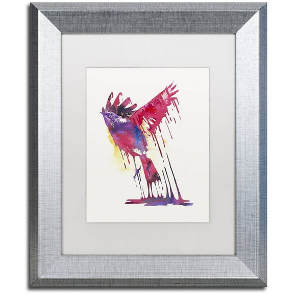 Trademark Fine Art 'The Great Emerge' Canvas Art by Robert Farkas, White Matte, Silver Frame