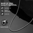 thumbnail image 7 of ChainsProMax 2mm Men Necklace Box Chain 14K Gold Plated Stainless Steel Chain Necklace Gift for Dad Father Son, 7 of 7