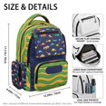 thumbnail image 5 of Xixirimido Cartoon Construction Trucks Print 17" School Backpack for Boys Multi-pocket Bookbags Large School Bag for Elementary Middle High School Students Back to School Supplies, 5 of 8