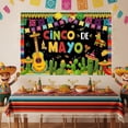 thumbnail image 5 of Vjnyvs Mexican Fiesta Backdrop - Cinco De Mayo Carnival Party Decorations, Colorful Wall Background Banner Tablecloth for Photo Booth Studio Props Decor Supplies, 5 of 7