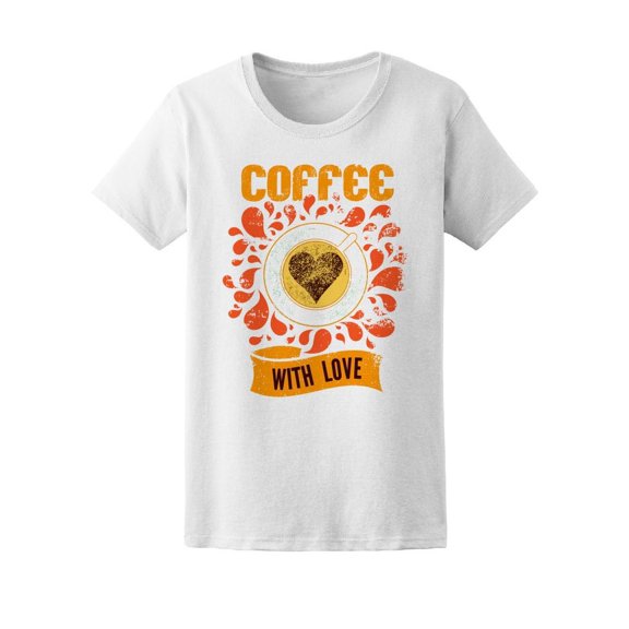 Coffee With Love Heart Cup Tee Men's -Image by Shutterstock