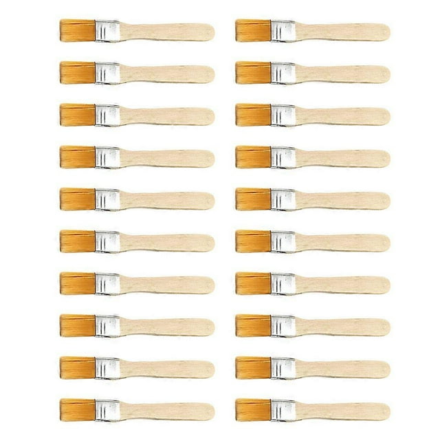 20pcs Small Cleaning Brush Dedusting Brush with Wooden Handle for Paint and Keyboard Maintenance