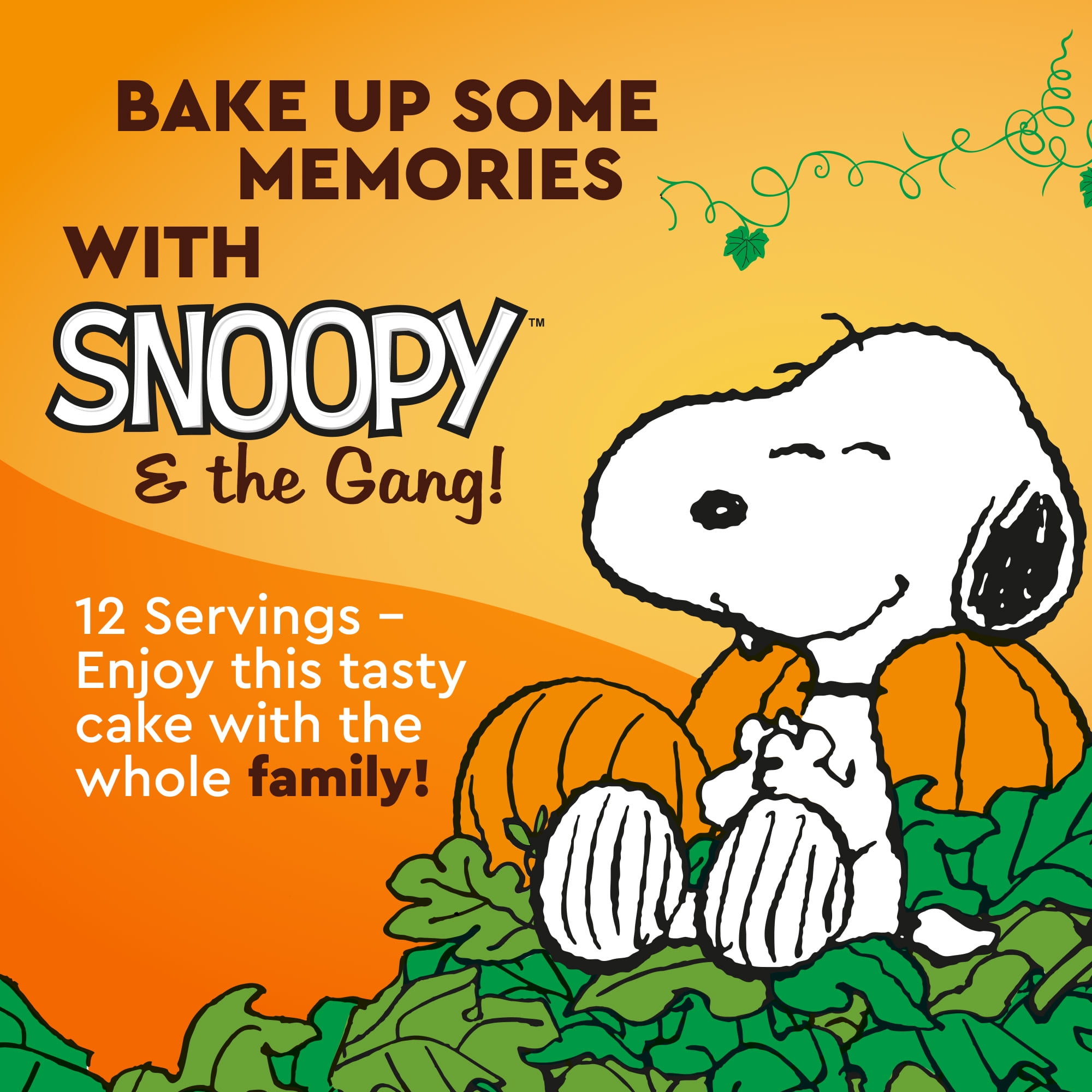 Duncan Hines Snoopy The Great Pumpkin Bundt Cake & Glaze Mix, 20.53 oz.