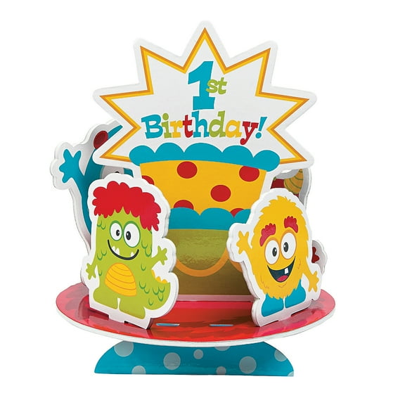 Mini Monster Centerpiece - Party Decor - 8 Pieces