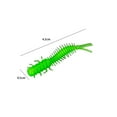 thumbnail image 4 of Señuelo de simulación de tres de 20 piezas, aparejo de pesca de  duradero, peso ligero Verde Cola  Señuelos blandos de pesca, 4 of 8