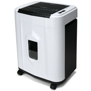 Aurora GB 120-Sheet Auto Feed Micro-Cut Paper Shredder with Pullout Basket, White/Black