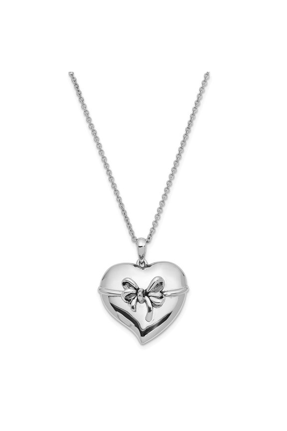 925 Sterling Silver Antiqued Tie The Knot 18in. Necklace; 18 inch; for Adults and Teens; for Women and Men