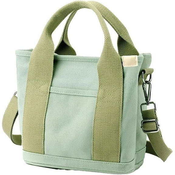 Kukuzhu Canvas Tote Bags for Women Small Crossbody Bag Canvas Satchel Bag Handbag Stylish Tote Handbag Canvas Shoulder Bag