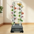 thumbnail image 4 of 56-Hole Hydroponic Growing Kit Vertical, 30L Auto Watering System w/Timer, 4 Wheels for Indoor/Outdoor, Grow Lettuce, Strawberries, Tomatoes（Grey Base）, 4 of 21