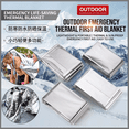 thumbnail image 5 of ROSEXIXI Survival Gear, 10-Pack Emergency Blankets 82" x 63" - Waterproof Heat-Reflective Thermal Blankets for Outdoor Hiking, First Aid Kits & Bug Out Bag Supplies, 5 of 6