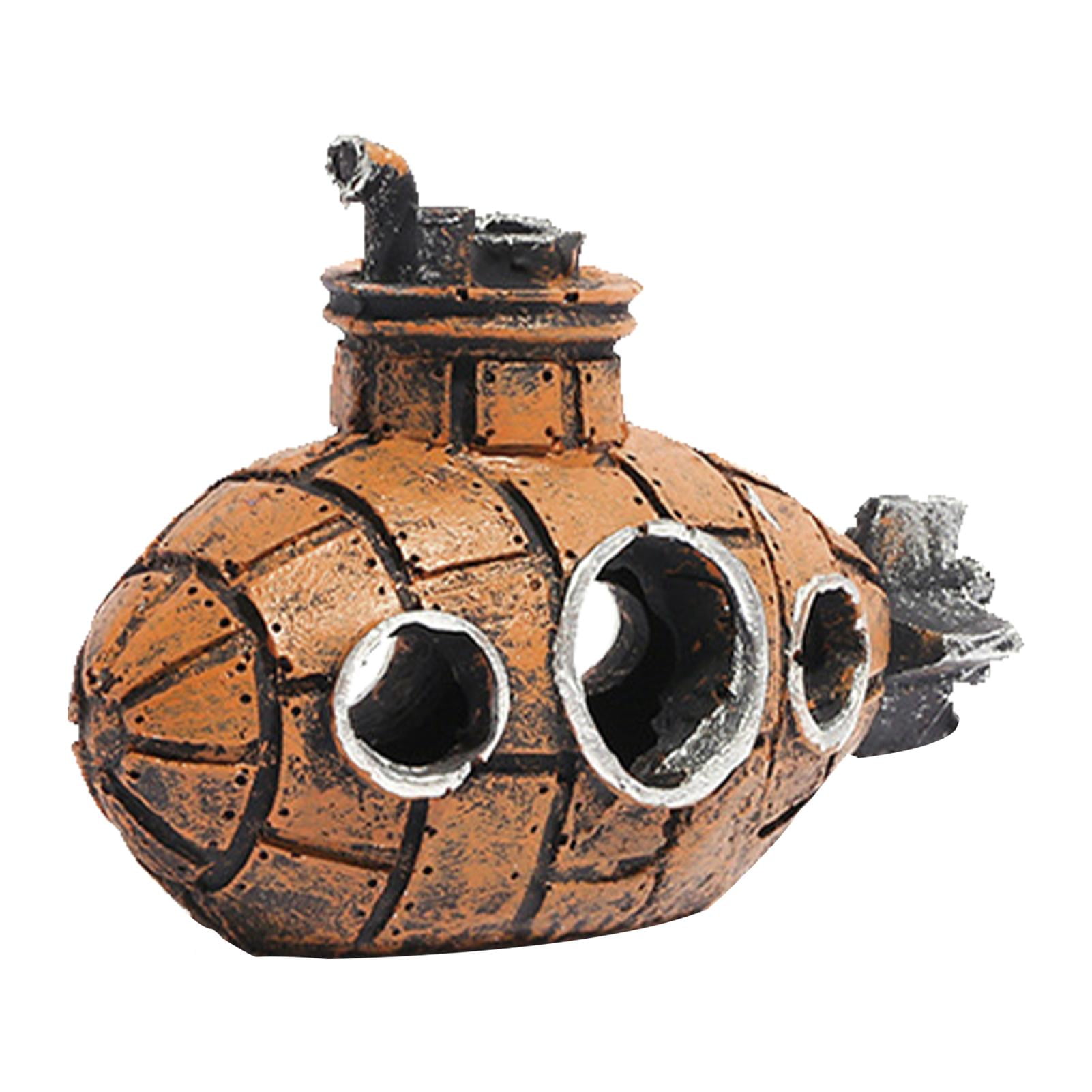 Topaty Submarine Fish Tank Decorations Decorative Aquarium Bubbler Fish Tank Landscaping