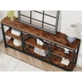 thumbnail image 6 of Tribesigns 70.9 inch Extra Long Console Table, Narrow Sofa Tables with 3 Tier Wood Storage Shelves Industrial Metal Frame for Entryway Living Room Behind Couch, Rustic Brown Black, 6 of 7