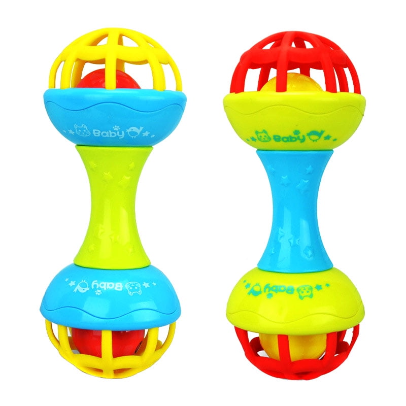 1 Pc Develop Baby Intelligence Gums Plastic Hand Bell Rattle Xmas Birthday Gifts 