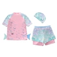 thumbnail image 5 of Girls Swimsuits Two Piece Scale Design With Ruffle Trim Pool Beach Kids Beachwear, 5 of 6